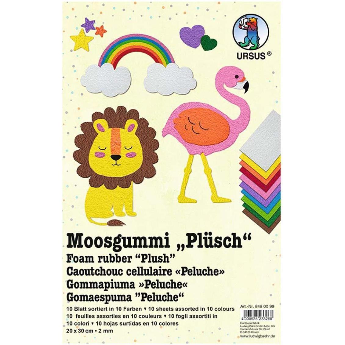 Ursus Moosgummi-Set Plüsch, 10 Stück