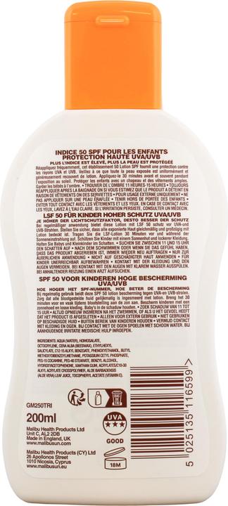 Produktbild Malibu Kids (Sonnenmilch, SPF 50, 200 ml)