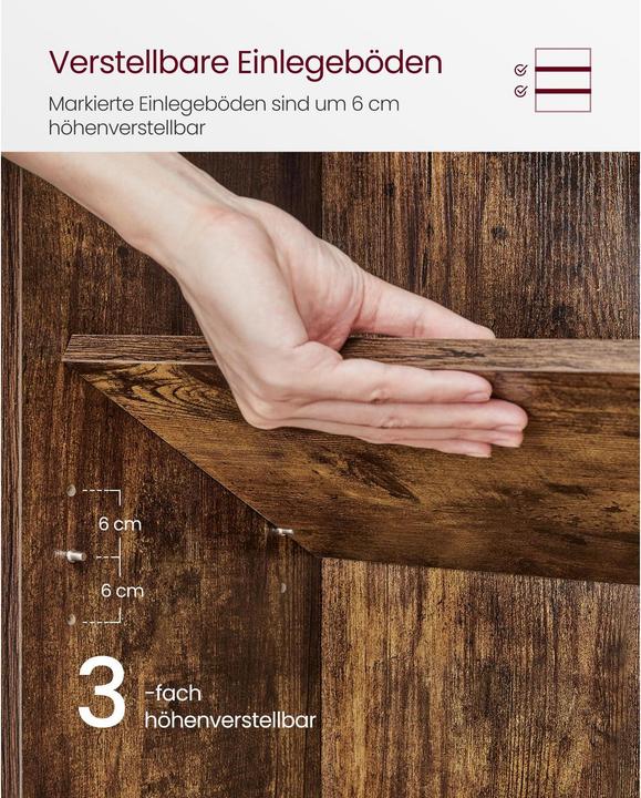 Immagine prodotto Vasagle Bücherregal Braun, Eigenschaften: Keine Eigenschaft (60 x 24 x 178.50 cm)