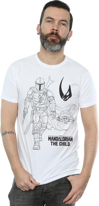 Actual product image Star Wars Mens The Mandalorian Clan Of Two T-Shirt (4XL)