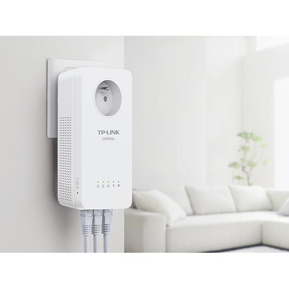 Thumbnail - TP-Link TL-WPA8635P KIT- AV1300 - Powerline adapter - Belgische stopcontacten - 2-pack ) (1200 Mbit/s), Powerline, Weiss