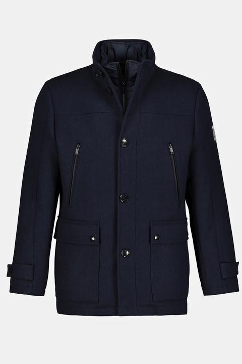 Actual product image JP1880 Wool blend jacket, water-repellent, herringbone insert, stand-up collar (4XL)