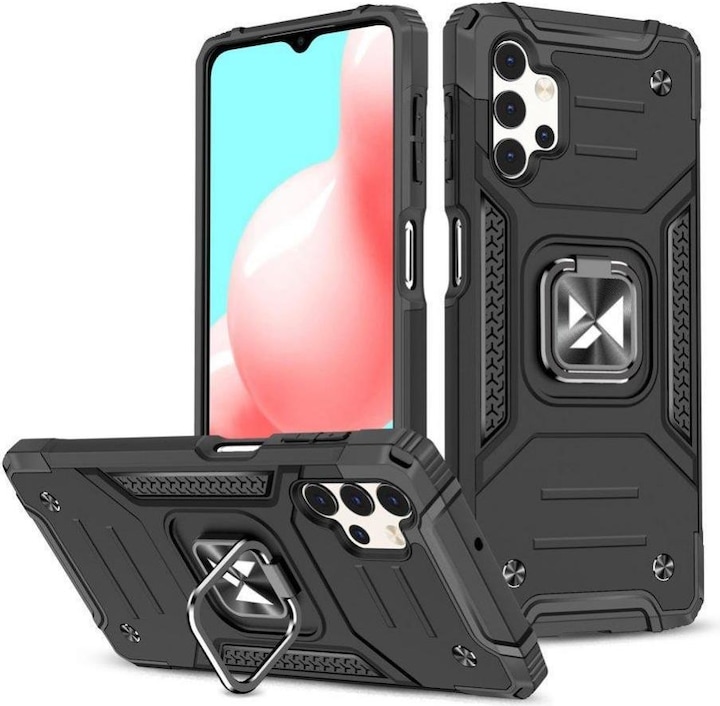 Produktbild Wozinsky Ring Armor tough hybrid case cover + magnetic holder for Samsung Galaxy A73 black (Samsung Galaxy A73 5G)