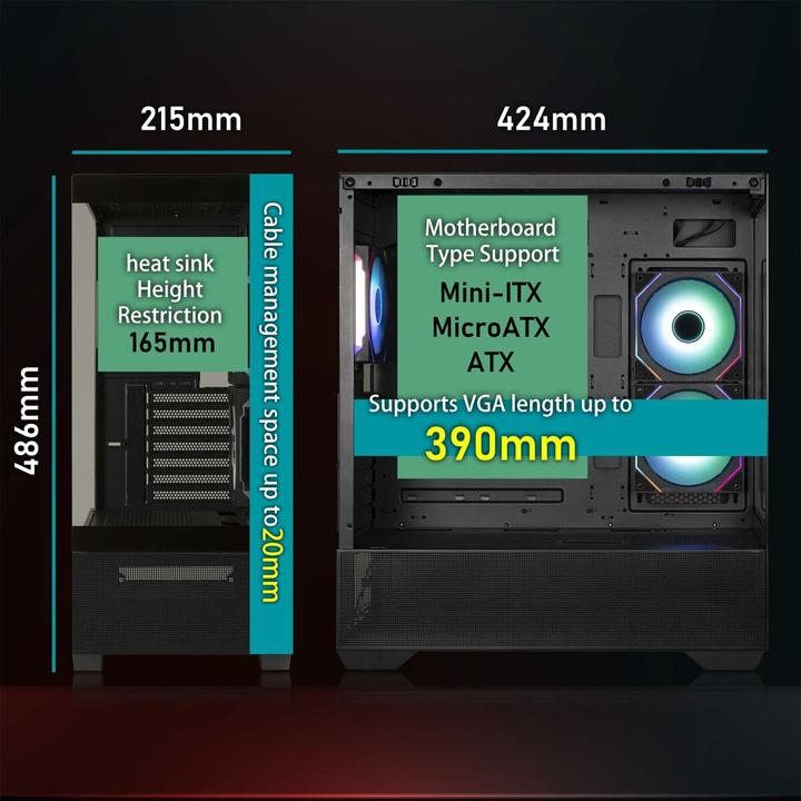 Image du produit BitFenix ATX Semi-Tower Gehäuse CETO Basic Weiss (ATX)