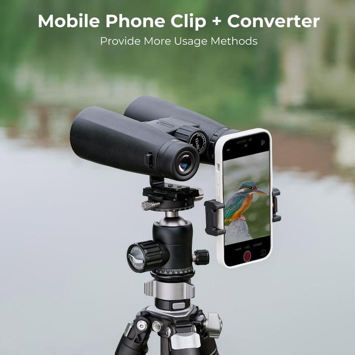 Produktbild K&F Concept 12X50 HD Binoculars, IP66 Waterproof, + Smartphone Adapter, Tripod Adapter, FMC Lens BAK4 Prism (12 x, 50 mm)