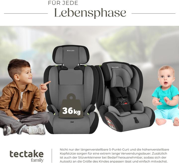 Immagine prodotto tectake Seggiolino auto Sophie con protezione dagli impatti laterali (Seggiolino per bambini, ECE R129/i-Size Standard)