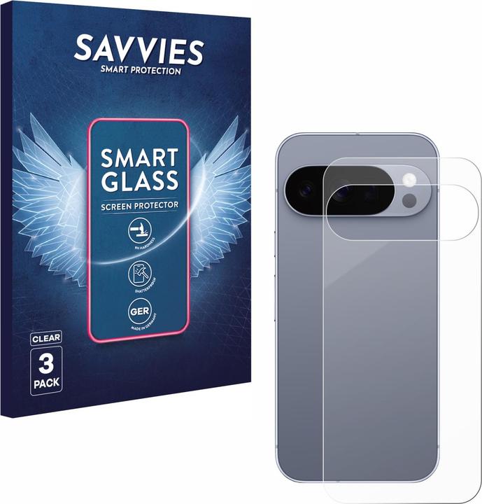 Image du produit Savvies 3x Smart Glass – Hybrid Glass Protection écran verre 9H pour Google Pixel 10 Pro (Arrière) (3 pcs, Google Pixel 10 Pro)