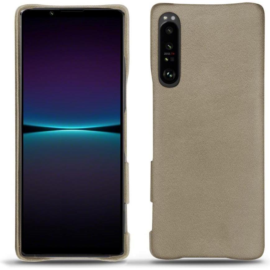 Noreve Lederschutzhülle (Sony Xperia 1 IV), Smartphone Hülle, Beige