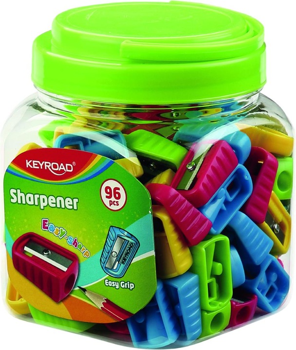 Immagine prodotto Keyroad Temperino in plastica facile da affilare, singolo, in un tubo di plastica, vari colori