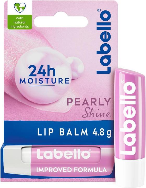 Produktbild Labello Pearly Shine Lip Balm 4.8g Moisturizing Lip Balm with Pearl and Silk Extracts 24 Hour Moisture (Lippenbalsam)