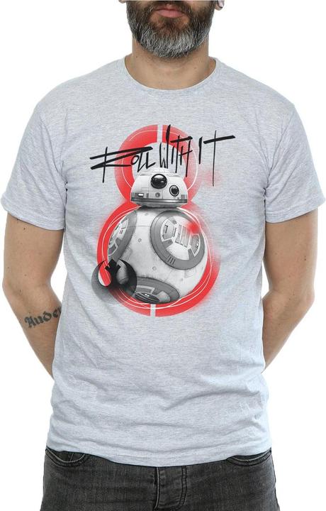 Immagine prodotto Star Wars The Last Jedi BB-8 Roll With It Maglietta Uomo (3XL)