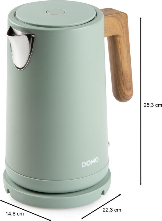 Productafbeelding Domo DO 9282 WK Wasserkocher 1,7L 2200W matt grün (1.70 l)