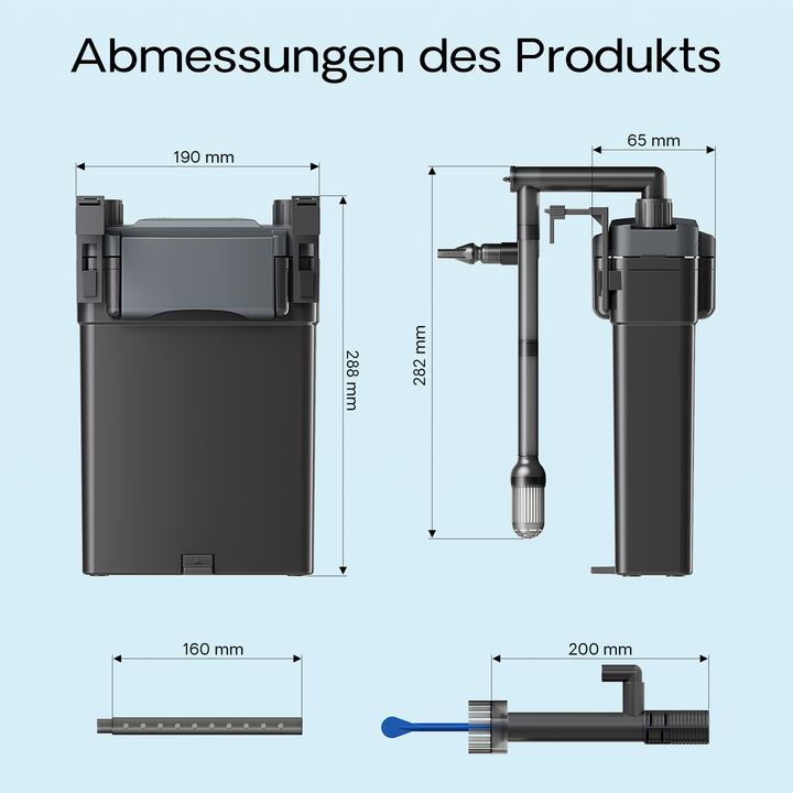 Actual product image SunSun HBL-803 Hang On Filter Attachment Filter 500l/h 6 W for aquariums up to 150 liters (150 l, Fresh water, Salt water)