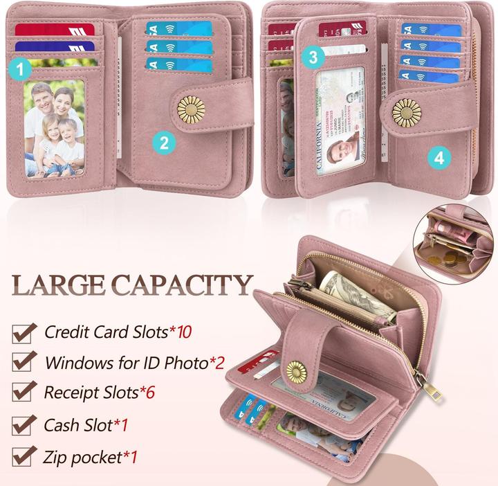 Produktbild Only-Bags.Store Brieftasche Grosse Kapazität PU-Leder Vintage Brieftasche