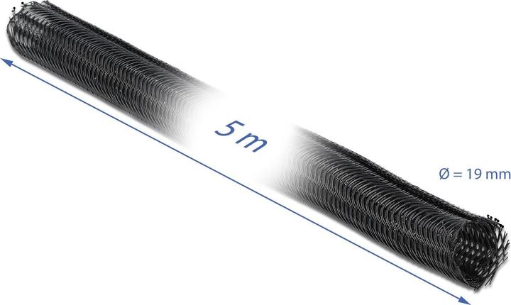 Actual product image Delock Cable conduit 5mx19mm, with velcro fastener (Cable conduit, 500 cm)