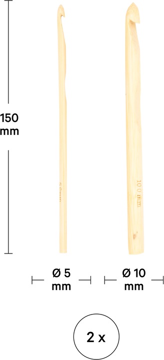 Produktbild Lalana Häkelnadel 10 / 5 mm, 2 Stück