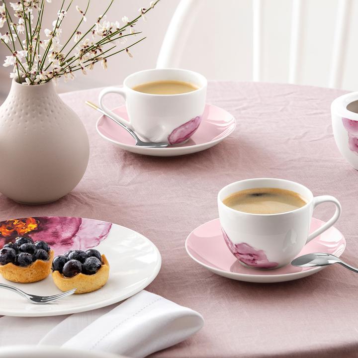 Produktbild Villeroy & Boch Rose Garden Kaffeetassen mit Untertassen (160 ml, 12 x)