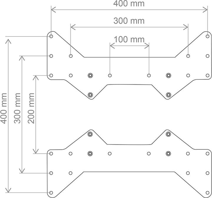 Actual product image Hagor ADAPTER SET VESA 400 (Mounting- / Adapterplates)