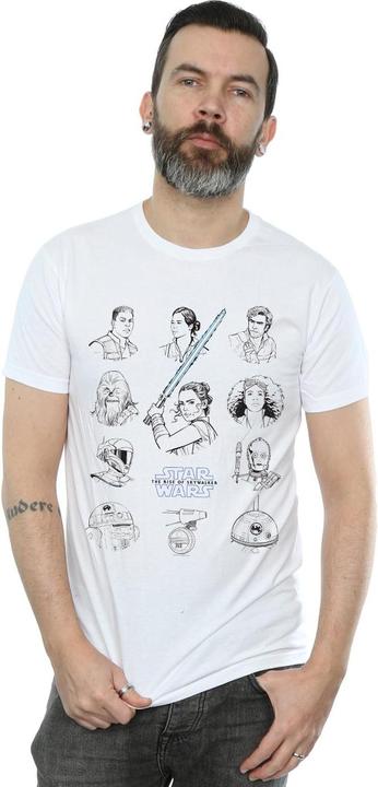 Produktbild Star Wars The Rise Of Skywalker Resistance Charcter Line Up Mono TShirt (5XL)