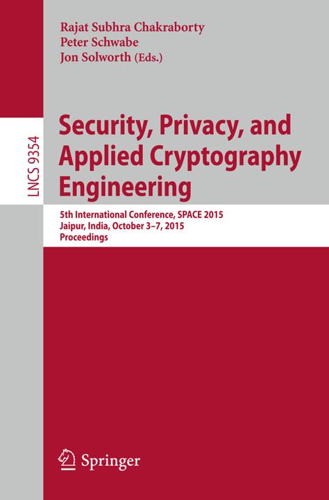 Security, Privacy, and Applied Cryptography Engineering (Englisch, 2015)
