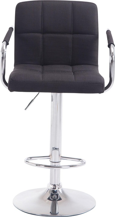 Produktbild CLP 2er Set Barhocker Lucy V2 Stoff chrom, schwarz