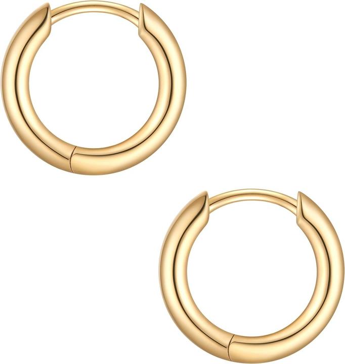 Actual product image Glanzstücke München Creolen Sterling Silber gelbgold - 38238 (Sterling Silver)