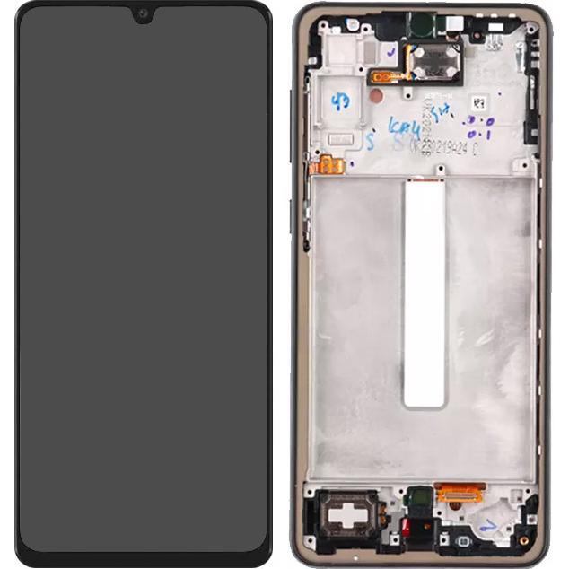 Samsung Display-Einheit + Rahmen GH82-28143B für A336 Galaxy A33 5G weiss (Display, Galaxy A33 5G), Mobilgerät Ersatztei...