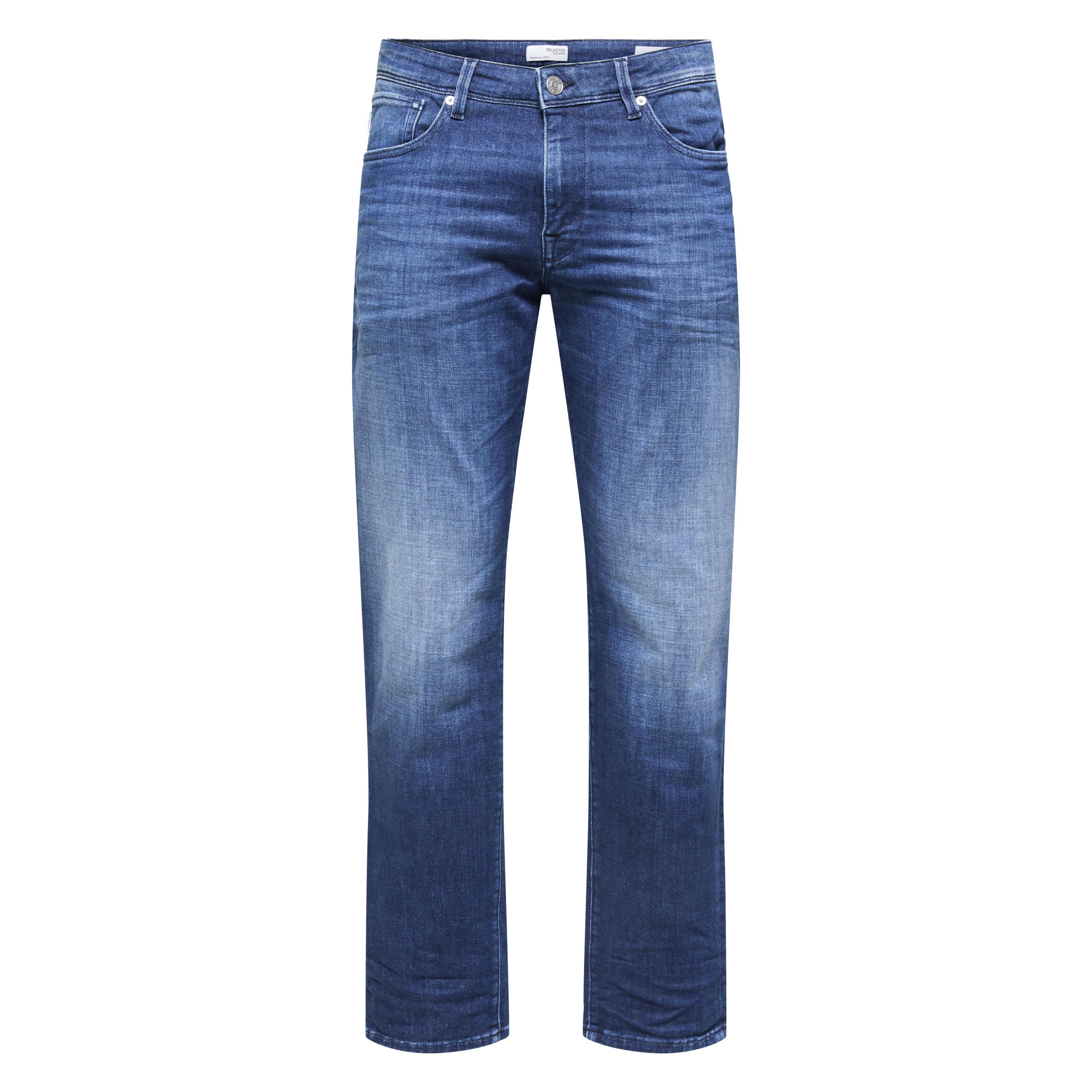 Selected, Herren, Jeans, Straight Fit Jeans, Blau, (30)