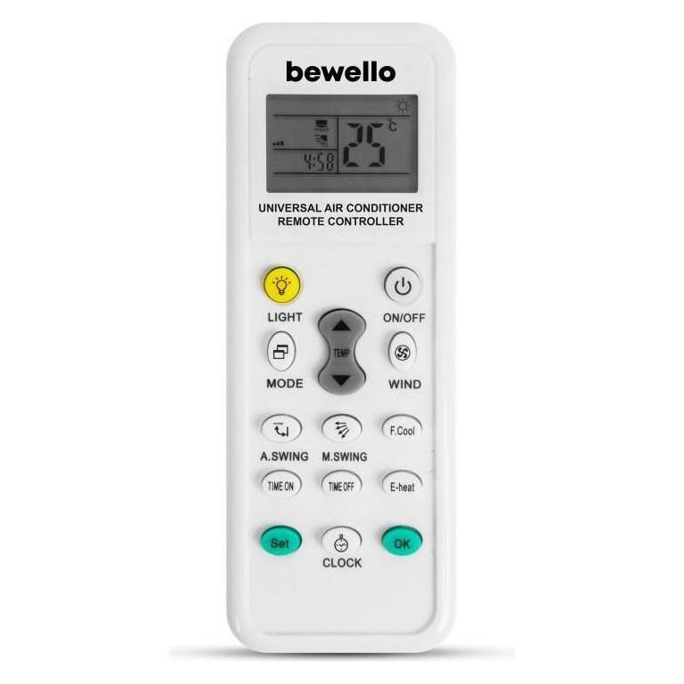 Bewello Universele Afstandsbediening Voor Airconditioning - 1000 In 1 - 2 X Aaa - Wit, Airconditioners, Accessoires, Wit