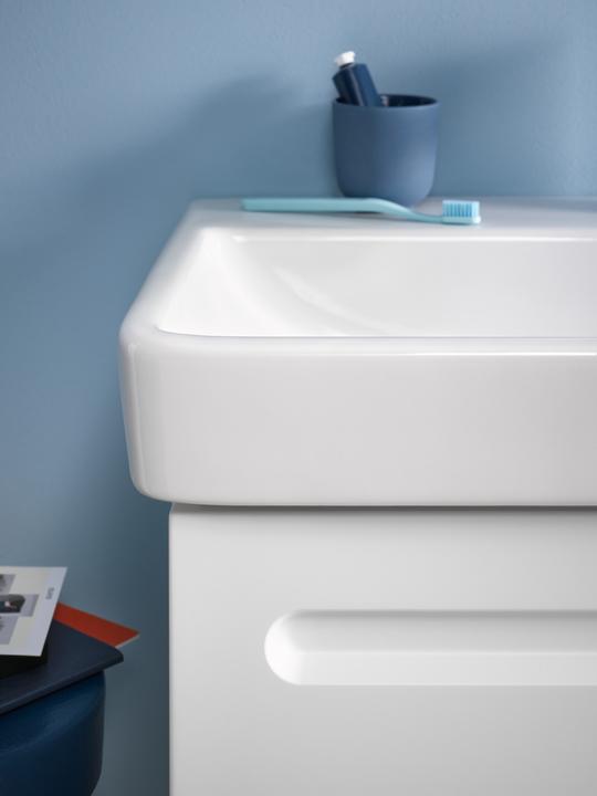 Produktbild Duravit Möbelwaschtisch No 1 mit Überlauf, 1 Hahnloch, weiss 800x460mm (460 mm, 800 mm)