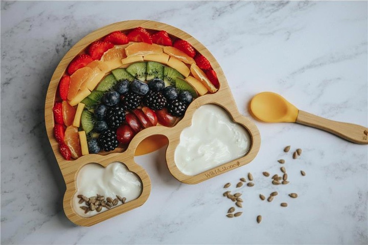 Produktbild Wild & Stone Baby Bambus Teller mit Saugnapf, gelb
