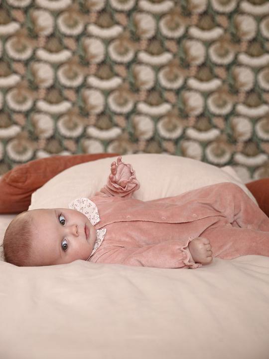 Produktbild Vertbaudet Mädchen Baby Samtstrampler mit breitem Kragen (68)