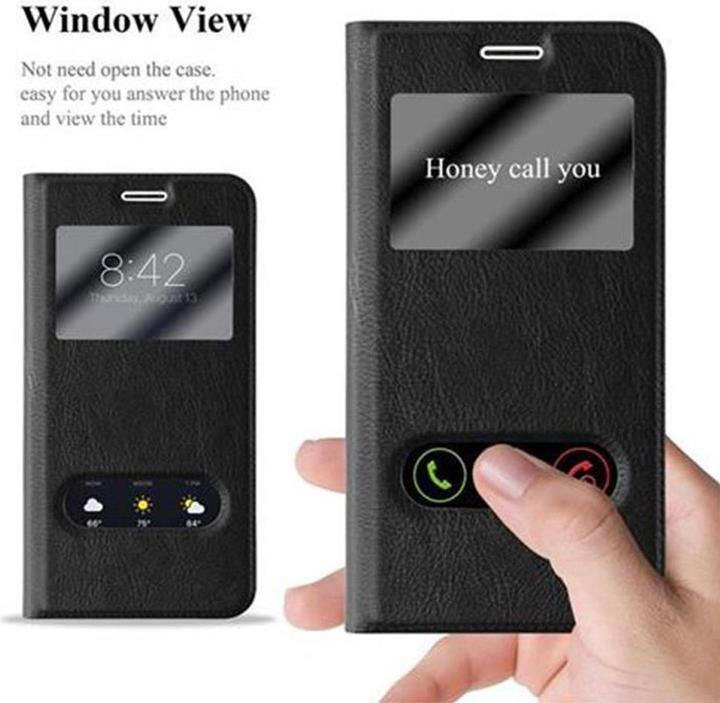 Actual product image Cadorabo Book with View double window cover (Samsung Galaxy J5 (2016))