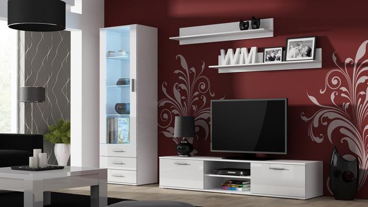 Cama SOHORTV180BI/BI Support TV & Entertainment Center 1 étagère