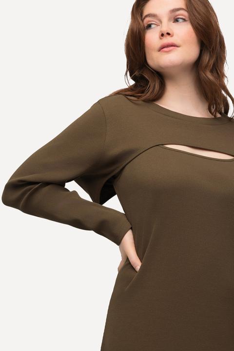 Image du produit Ulla Popken Robe midi dans un esprit boléro à encolure carrée - en coton bio (54)