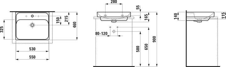 Actual product image Laufen Meda (460 mm, 550 mm)