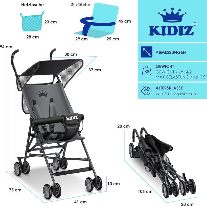 Produktbild Kidiz Kinderbuggy