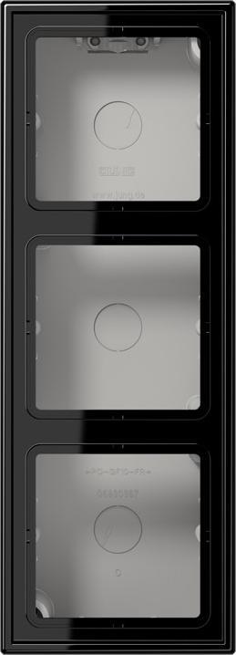 Actual product image JUNG Housing surface-mounted 3f Kst sw LS / LS CUBE glz LS583ASW