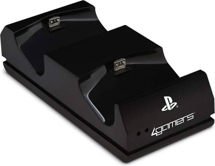 Immagine prodotto 4Gamers Caricamento+ Doppio bacino di ricarica con panno per la pulizia (PS4)
