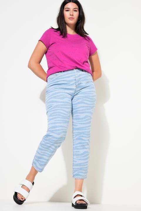 Actual product image Studio Untold Zebra Print Mom Jeans (56)