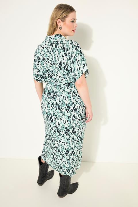 Immagine prodotto Studio Untold Abito chemisier midi dal taglio oversize con stampa allover, collo da camicia e cintura (54)