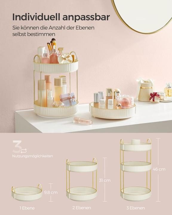 Produktbild Songmics Drehbarer Make-up Organizer mit 3 Ebenen