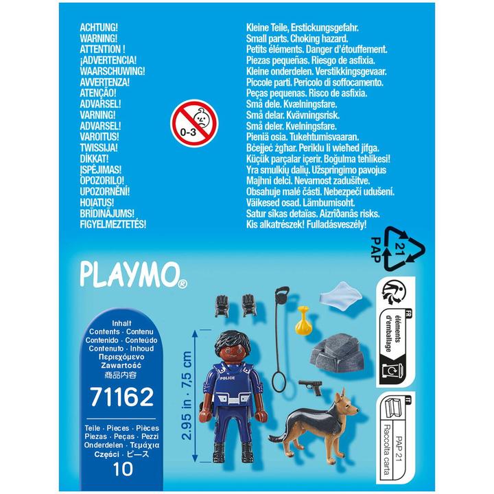 Actual product image Playmobil 71162 Policeman with sniffer dog (71162, Playmobil Special Plus)