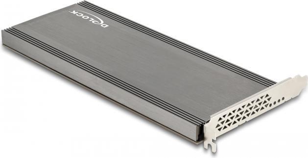 Delock Scheda PCI Express 4.0 x16 a 4 x NVMe M.2 Key M interni con dissipatore di calore e ventola