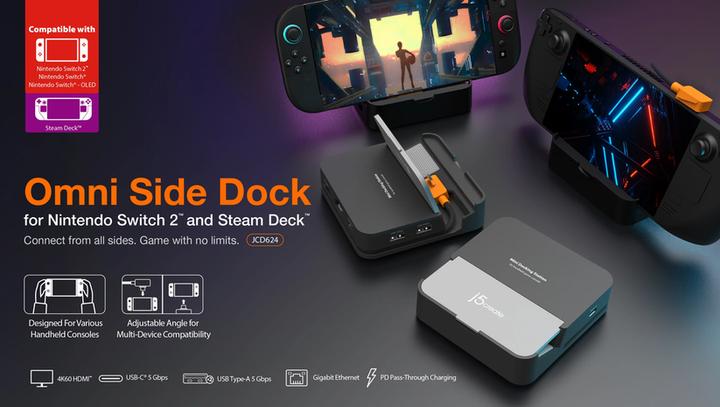Actual product image j5Create Omni Side Dock For Nintendo Switch 2 And Steam (Switch 2)