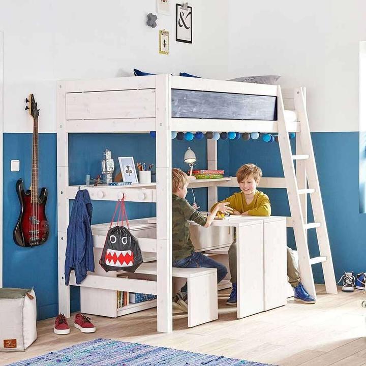 Image du produit Lifetime Kidsrooms Lit gigogne avec sommier à lattes de luxe échelle inclinée (90 x 200 cm)