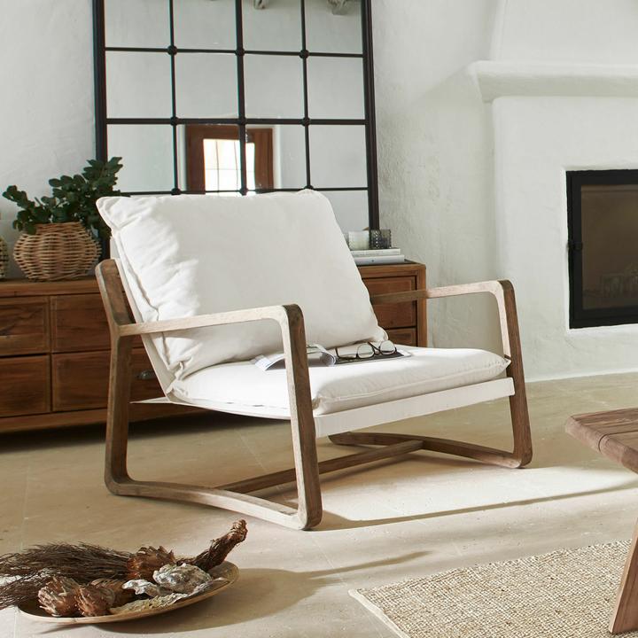 Produktbild Loberon Sessel Jowna creme/braun