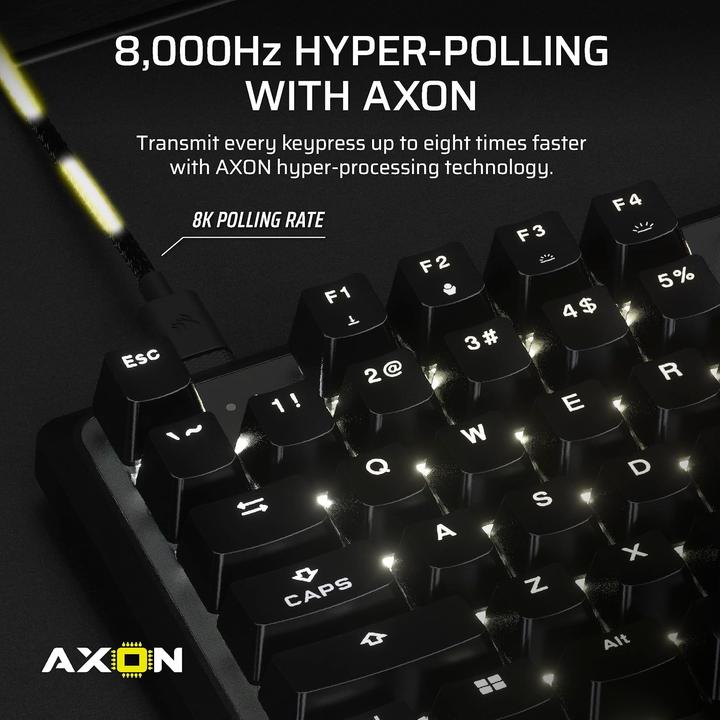 Actual product image Corsair K70 PRO TKL RGB Tenkeyless Magnetic-Mechanical Wired Gaming Keyboard (Αγγλικό US) - Black CH (US, Cable)
