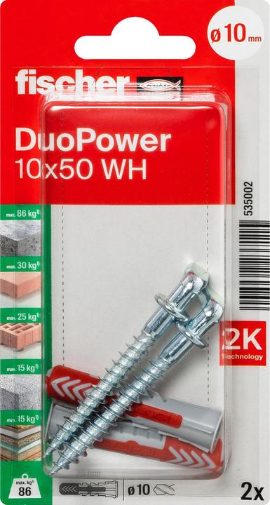 Produktbild Fischer DuoPower 10x50 WH K (2 Stk.)