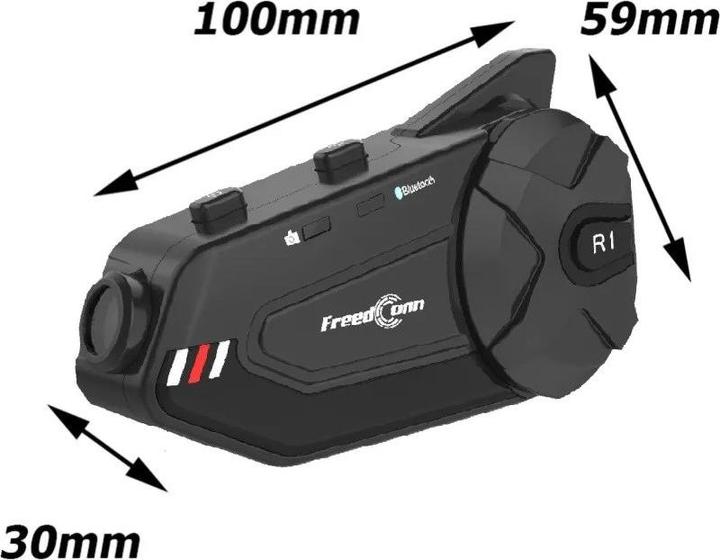 Immagine prodotto FreedConn Interfono per moto R1 PLUS E Nero (ANC, 4 h, Senza fili)
